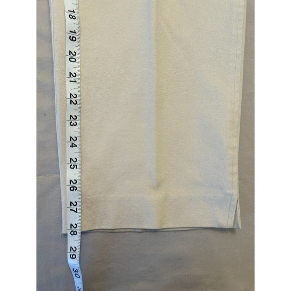 Womens Easy Spirit Stretch Pull On Beige Tan Cream Cotton Pants Size Zip Button - Picture 9 of 10